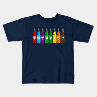 Zombie Perks Lined Up on Navy Blue Kids T-Shirt